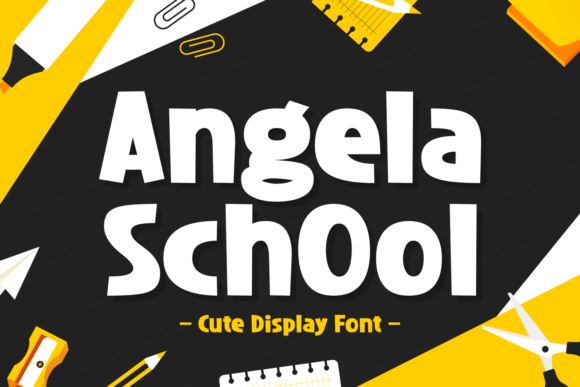 Angela School Display Font for Educational Websites