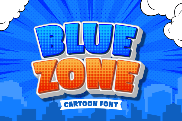 Blue Zone Display Font for Bold Campaign Typography