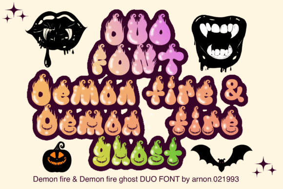 Demon Fire Duo: A Halloween Display Font for Campaigns