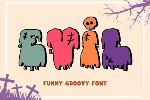 Evil: A Groovy Display Font for Halloween and Horror Designs