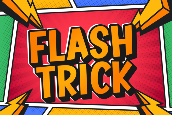 Flash Trick Display Font for Bold, Playful Typography