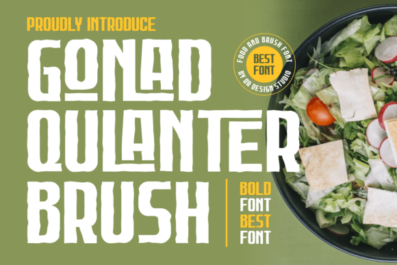 Gonad Qulanter Brush: A Bold Display Font for Real Branding Work