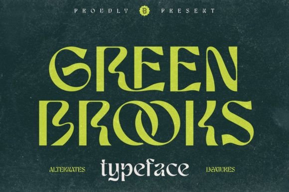 Green Brooks Display Font for Handmade Branding & Printables