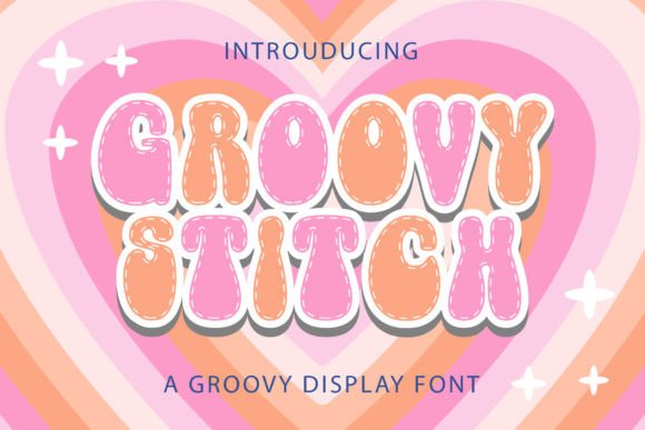 Groovy Stitch Retro Display Font for Makers and Shops