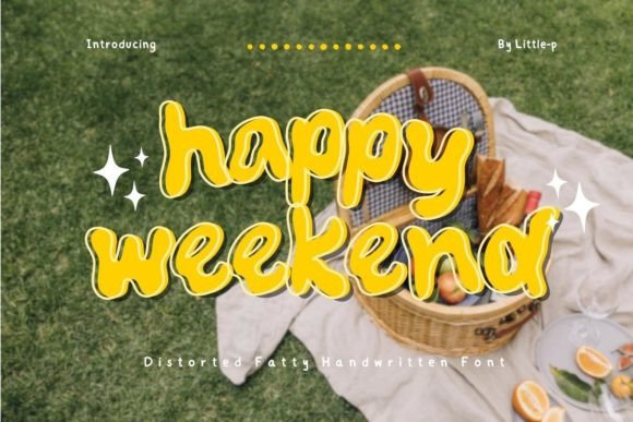 Happy Weekend Font for Handmade Labels & Printable Designs