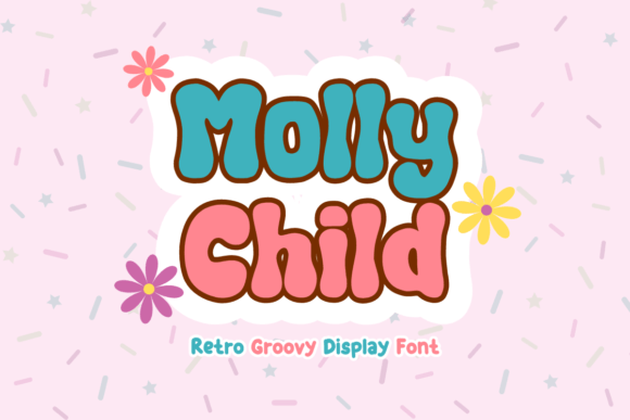 Molly Child: A Retro Groovy Display Font for Makers