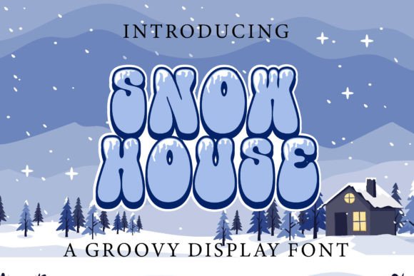 Snow House: A Playful Retro Display Font for Campaign Headlines