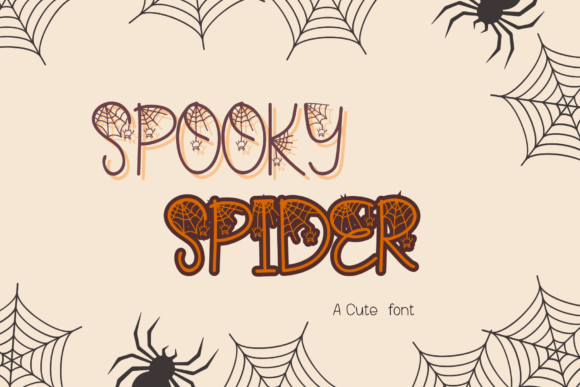 Spooky Spider Font for Playful Editorial Design