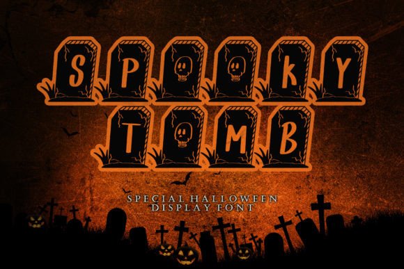 Spooky Tomb: A Thick-Lettered Display Font for Halloween Branding