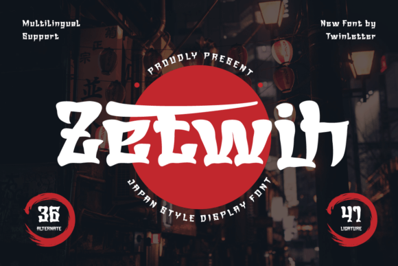 Zetwih: A Display Font with Alluring Japanese Charm